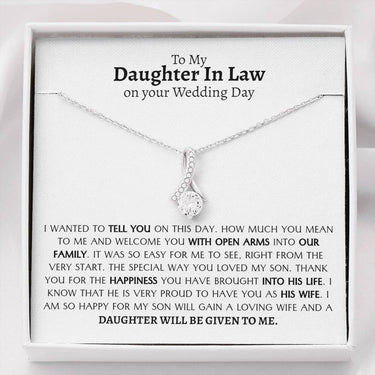 Daughter In Law (Fixed) Wedding Alluring Beauty Necklace - Love You This Much